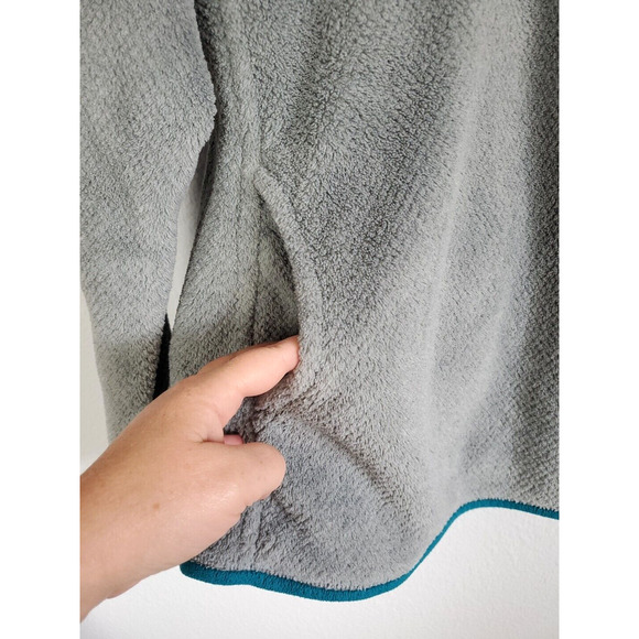 Patagonia Fleece Pullover Jacket Womens Medium Re Tool Gray Long Sleeve Snap T - Picture 6 of 15